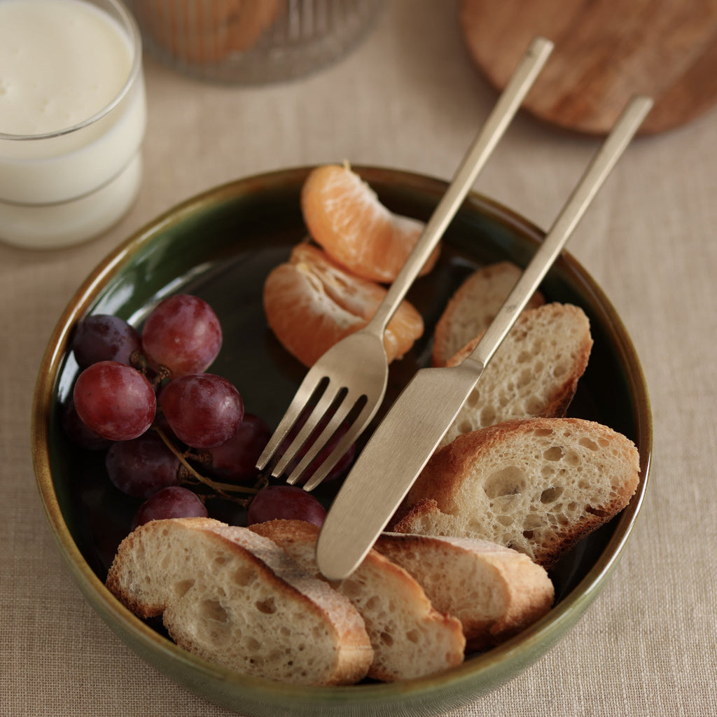 Taihi Champagne Gold Cutlery Set, Brass