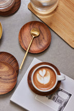 Teak Wood Coasters, Set of 4