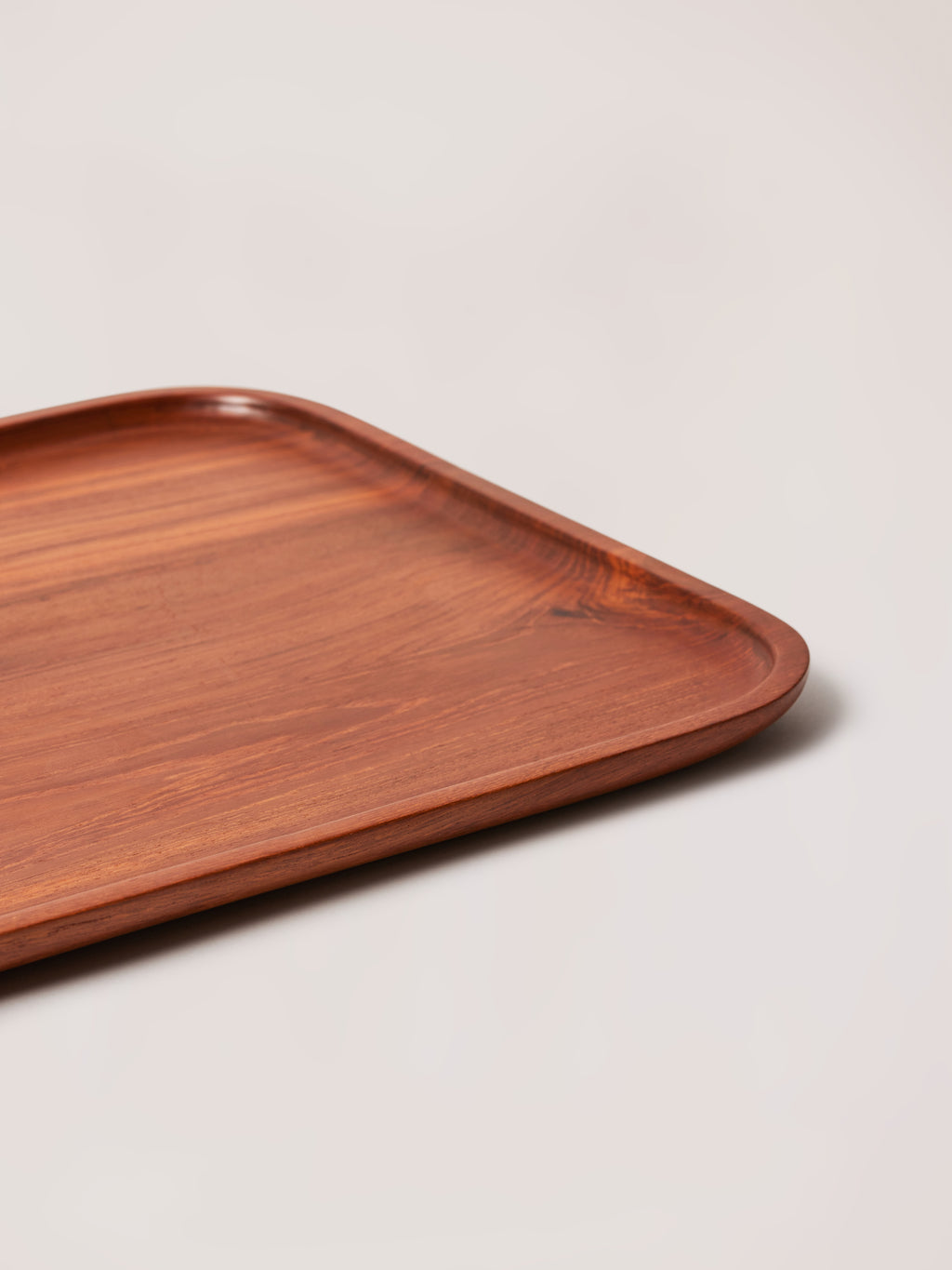Large minimal teak wood trays 