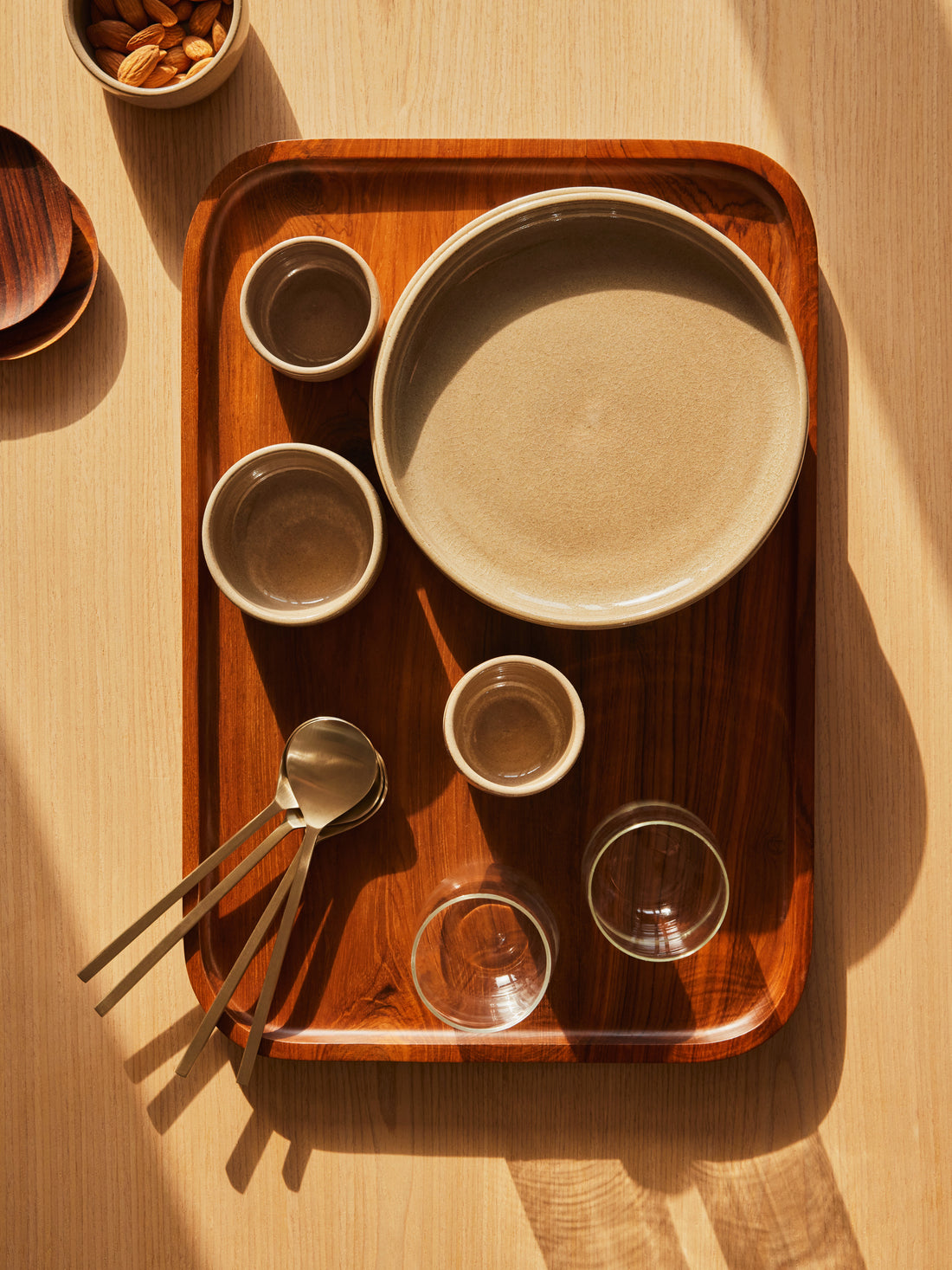 large wood tray