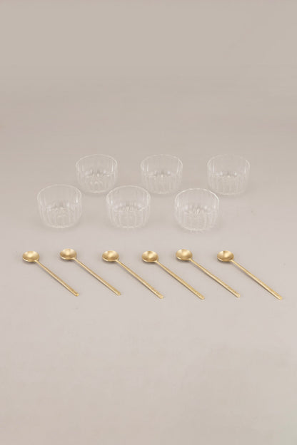 The Dessert Affair Gift Box, Set of 6 bowls &amp; spoons