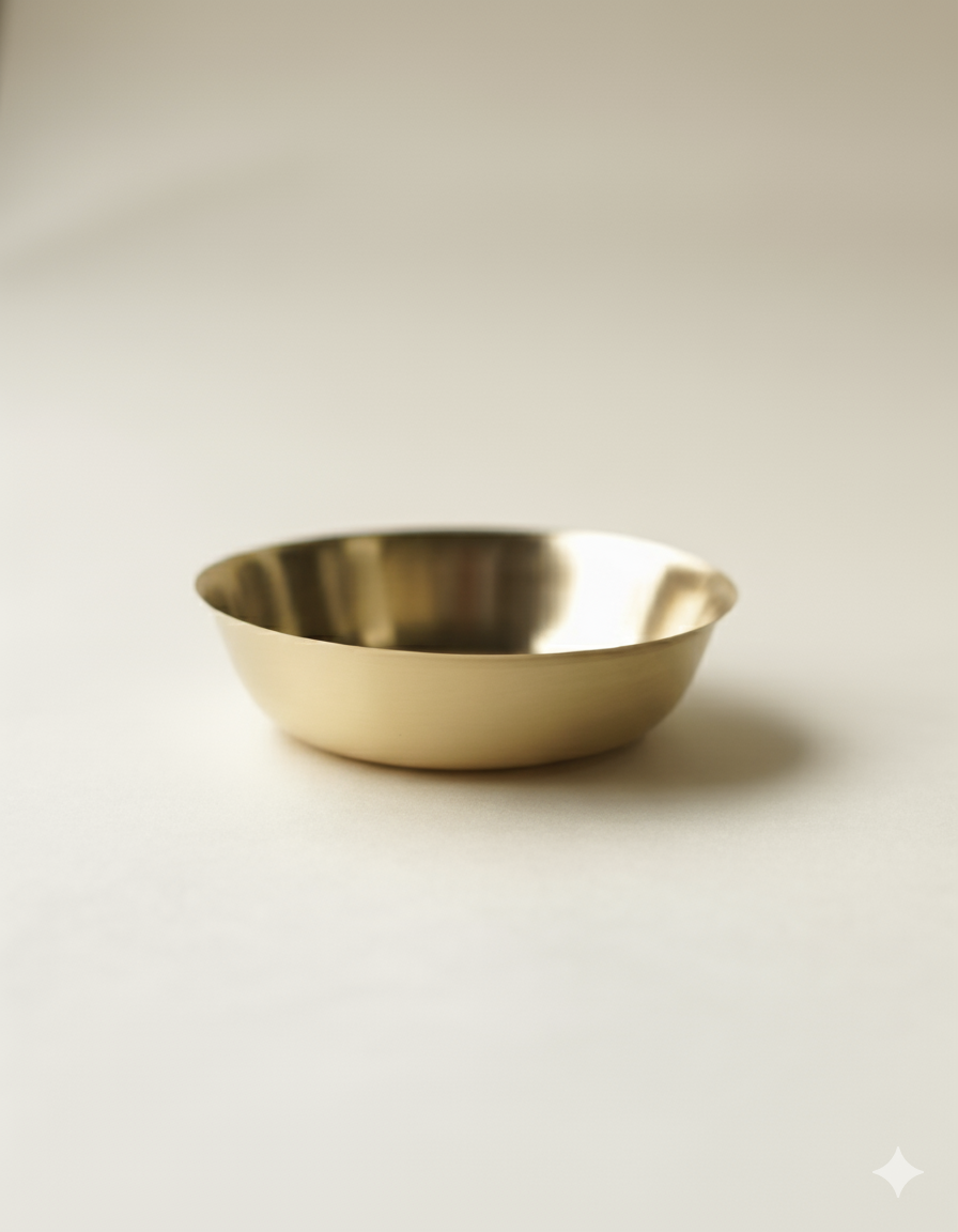 Turtle Brass Shallow Bowls, Set of 2