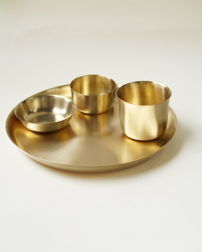 Turtle Brass Dinnerware, Set of 4
