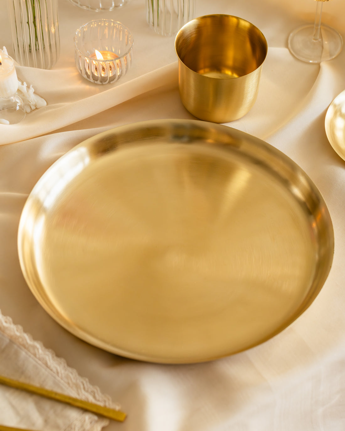 Turtle Brass Dinner Plate, Set of 2