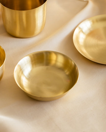 Turtle Brass Shallow Bowls, Set of 2