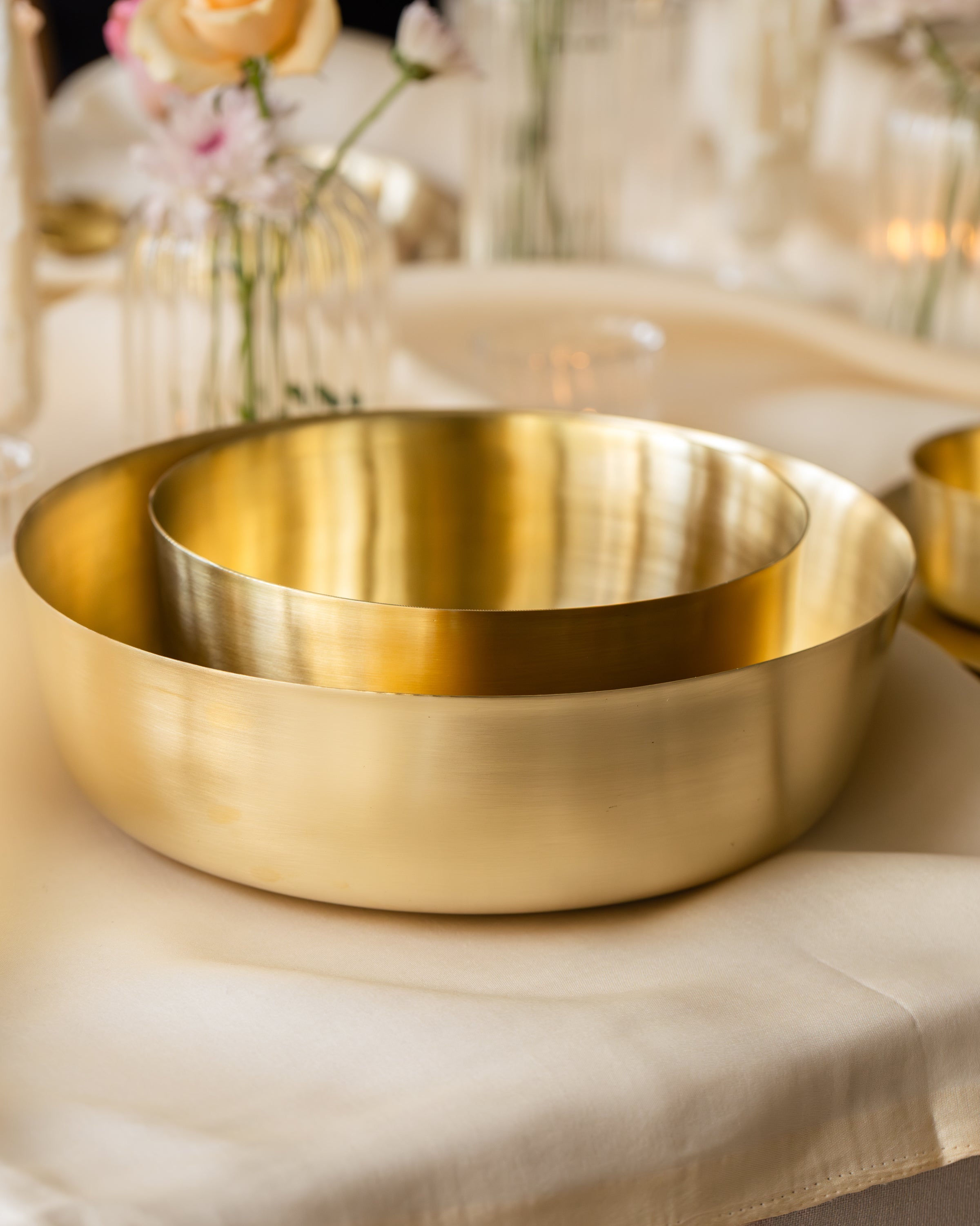 Turtle Brass Serving Bowl, Large