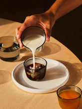 Glass milk pourer for coffee