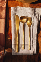 Brass cutlery set of 3.
