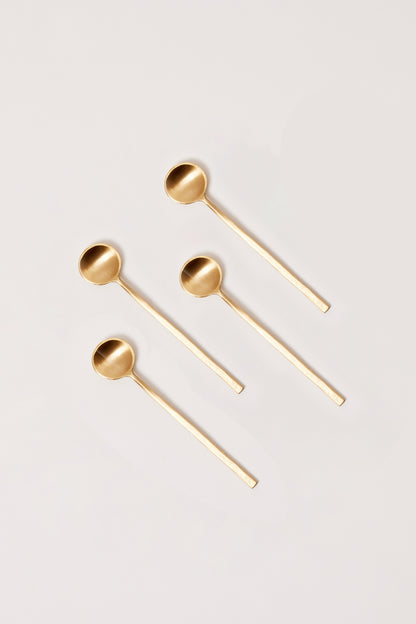 Wabi brass coffee spoons set