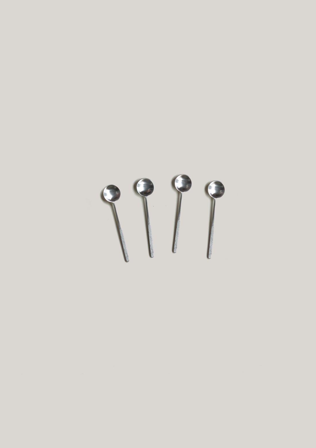Wabi Condiment/Coffee Spoons, Set of 4, Stainless Steel