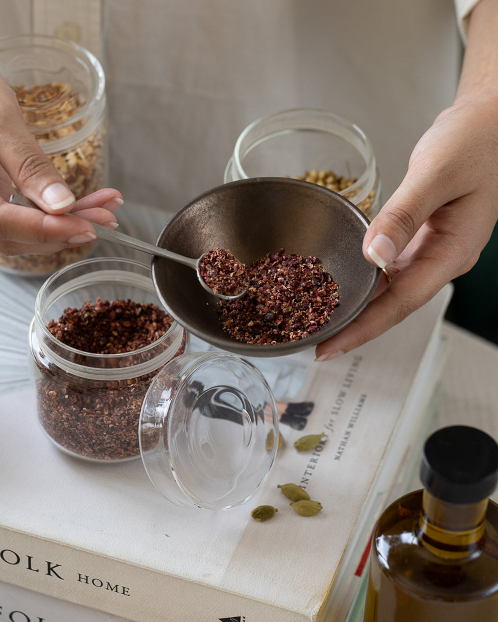 Wabi Condiment/Coffee Spoons, Set of 4, Stainless Steel