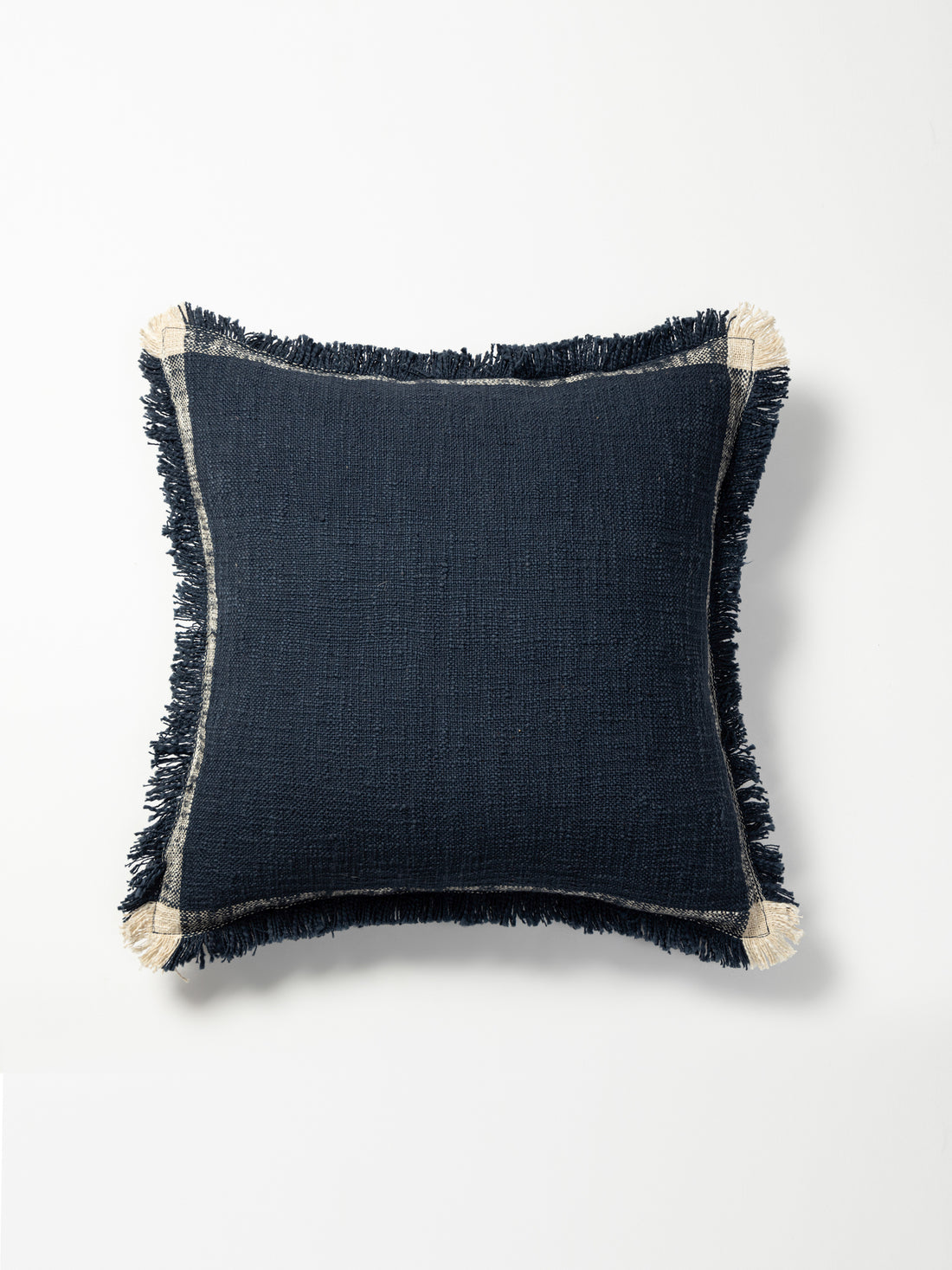 Woven blue cushion cover.