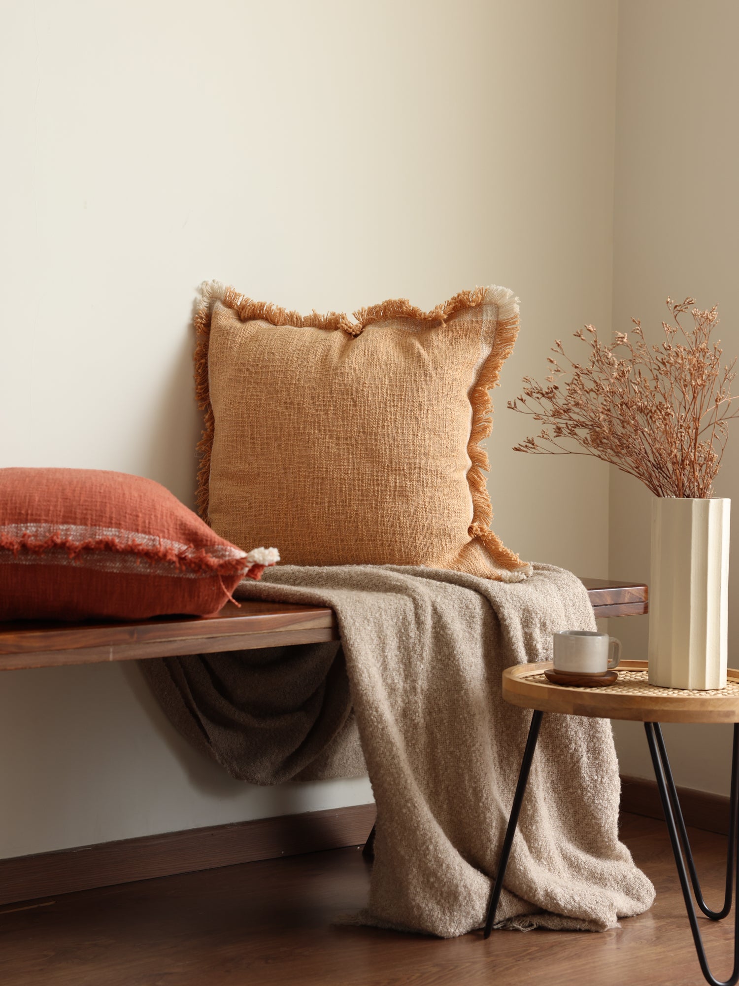 Woven Cushion Cover, Sheepskin