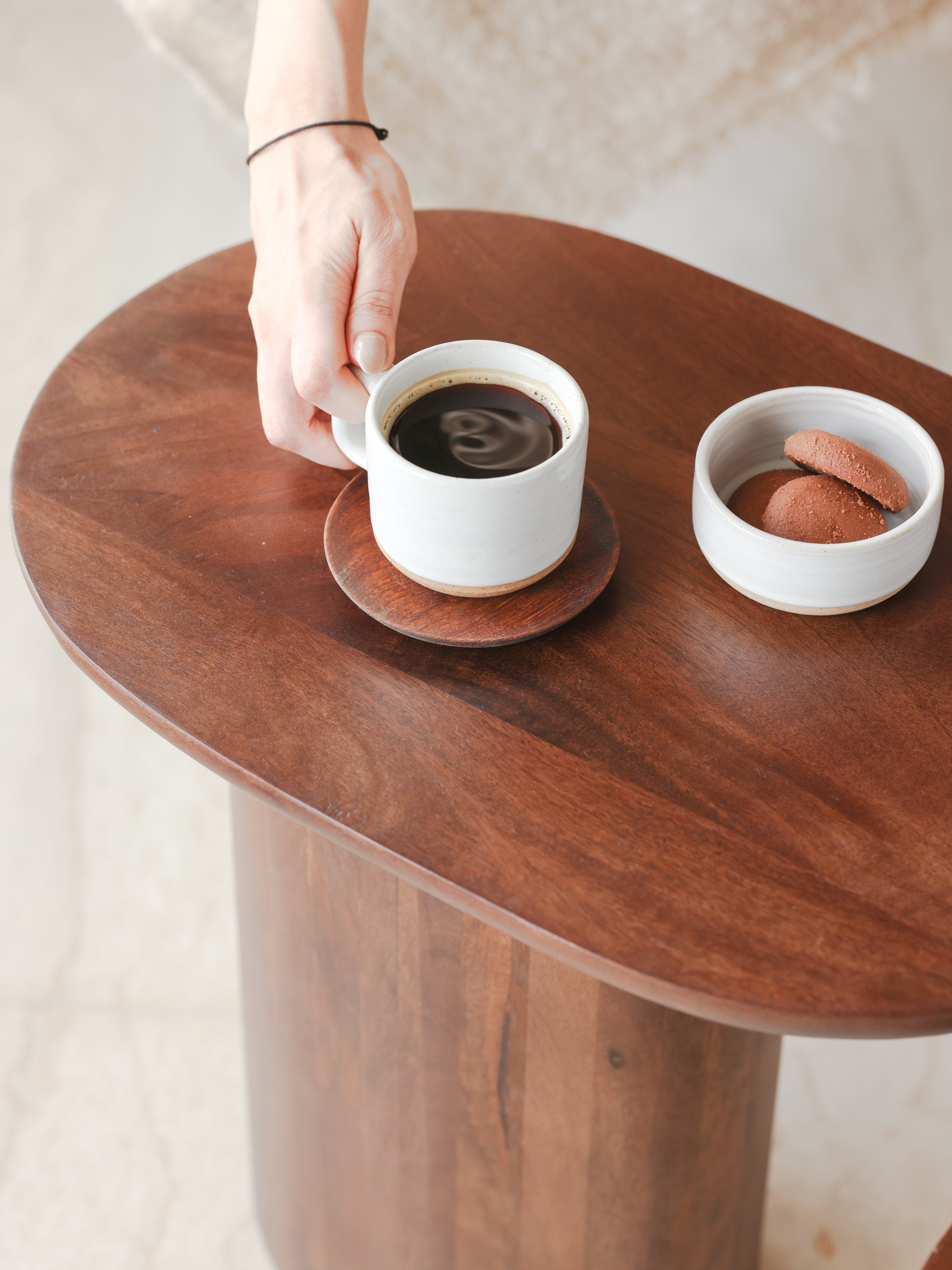 Baobab Nesting Tables, Set of 2 Coffee Brown