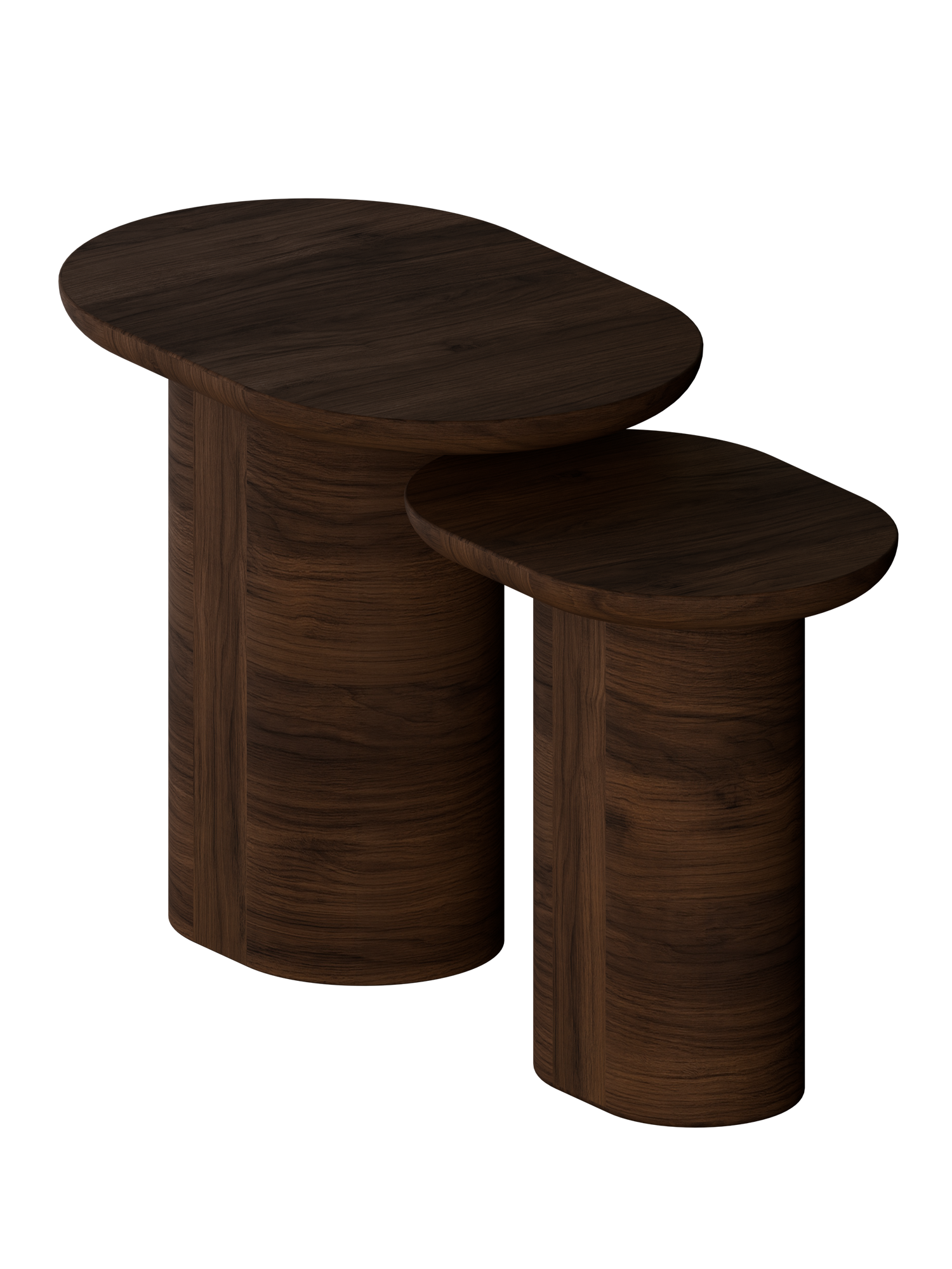Baobab Nesting Tables, Set of 2 Coffee Brown