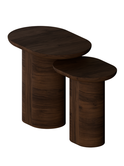 Baobab Nesting Tables, Set of 2 Coffee Brown