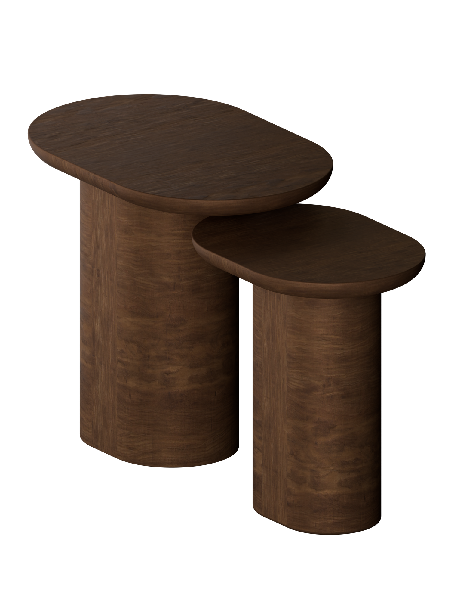 Baobab Nesting Tables, Set of 2 Coffee Brown