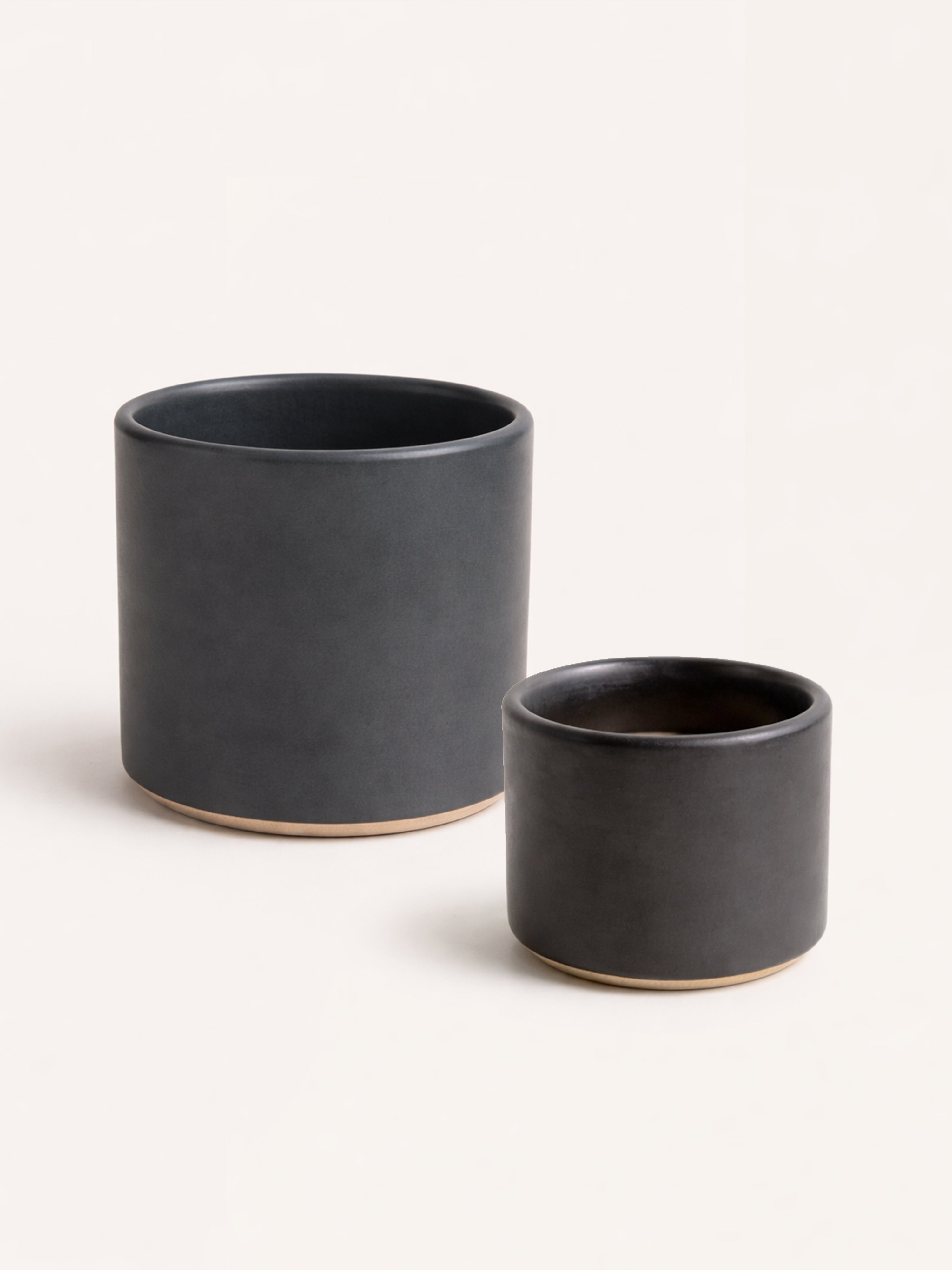 Charcoal Latte Cups, Set of 2