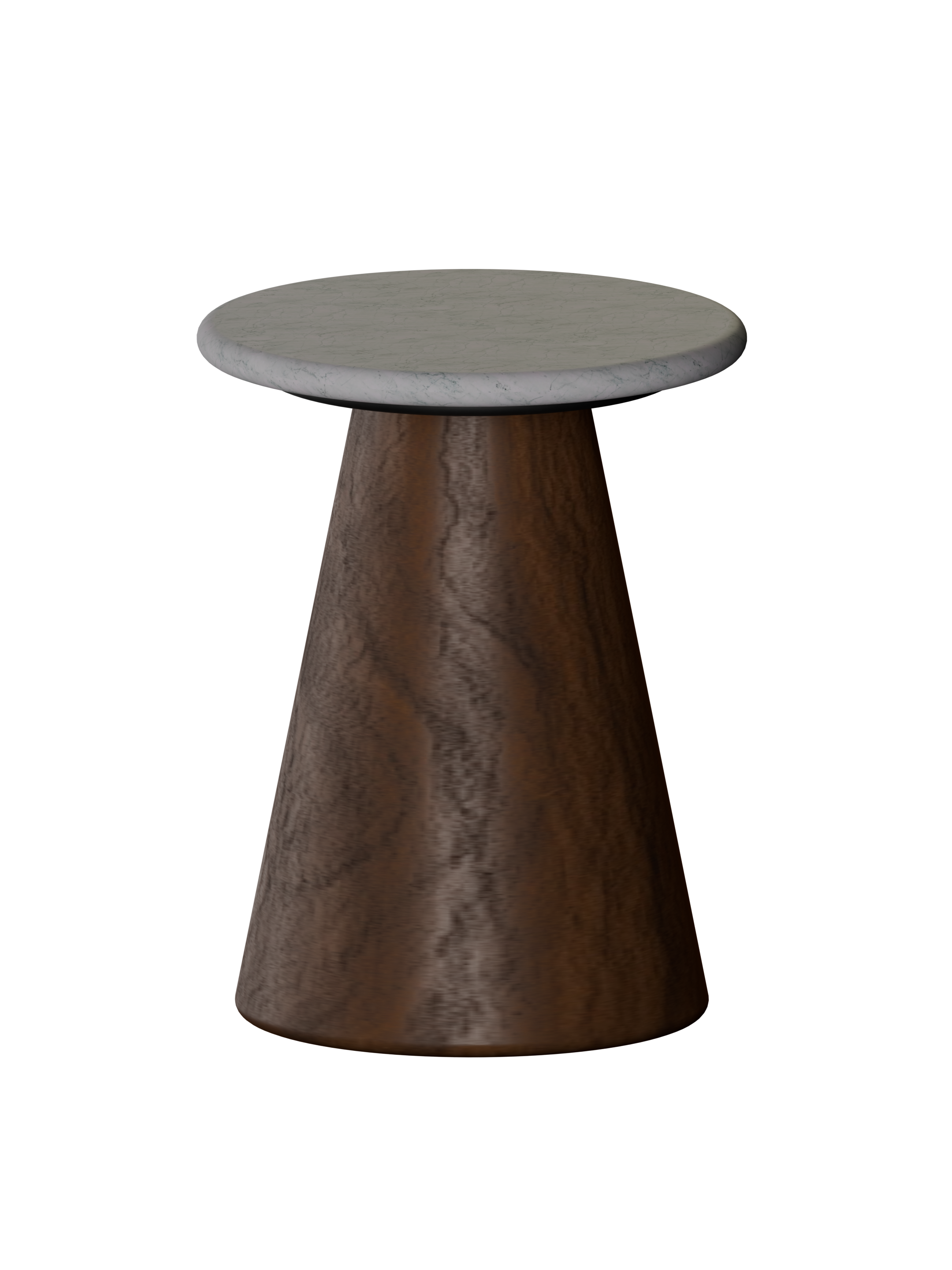 Conifer Side Table, Wood &amp; Marble