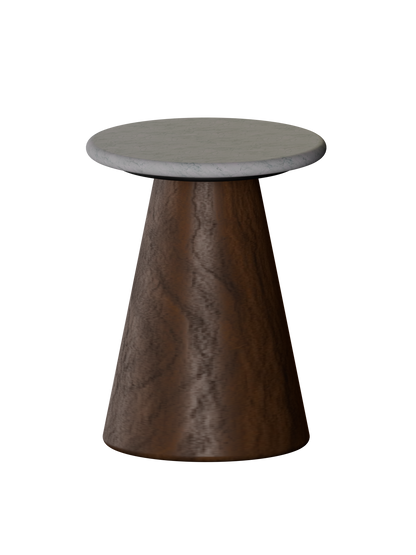 Conifer Side Table, Wood &amp; Marble