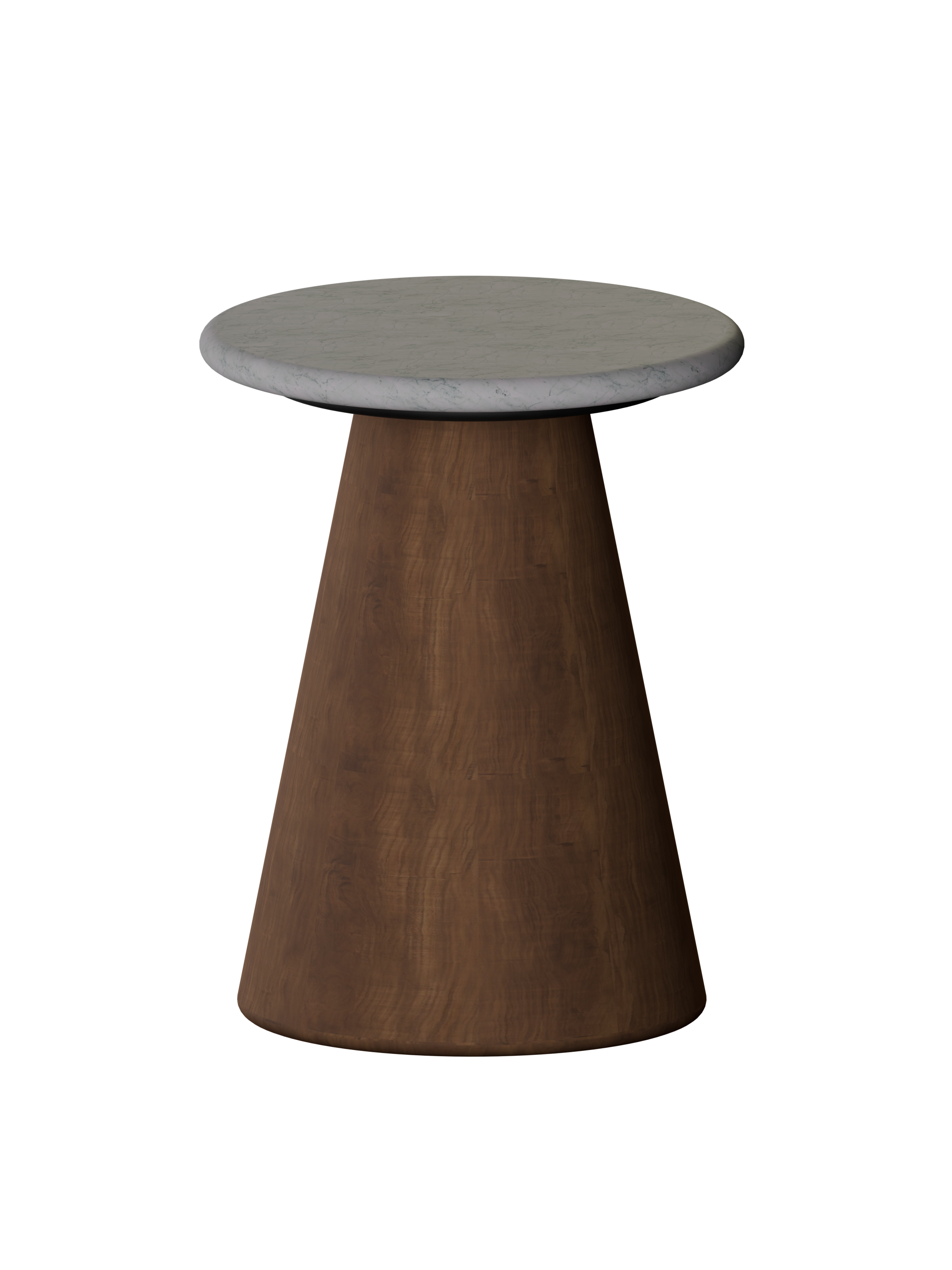 Conifer Side Table, Wood &amp; Marble