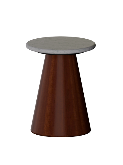 Conifer Side Table, Wood &amp; Marble