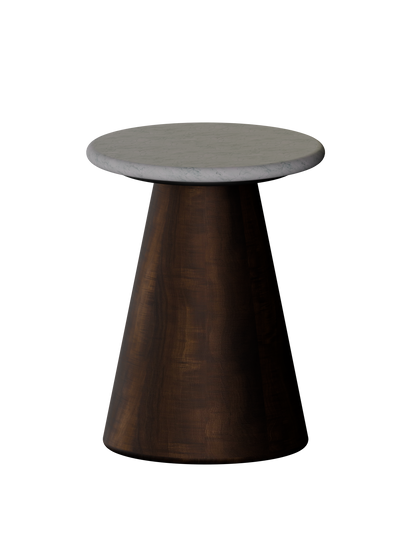 Conifer Side Table, Wood &amp; Marble