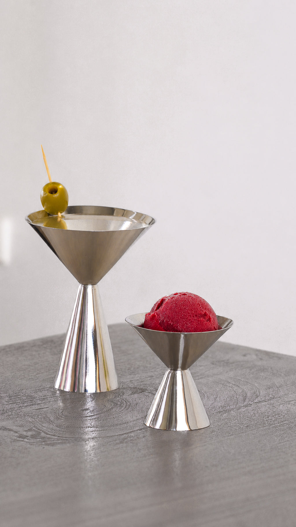 Fuji Stainless Steel Coupes, Set of 2, Tall