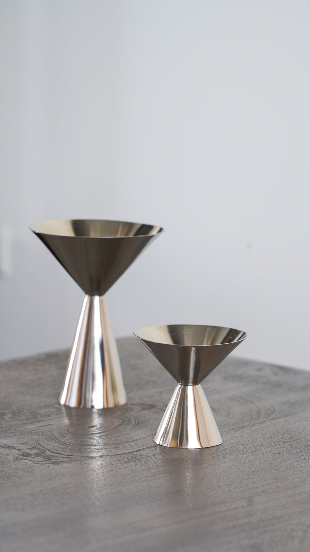 Fuji Stainless Steel Coupes, Set of 2, Tall