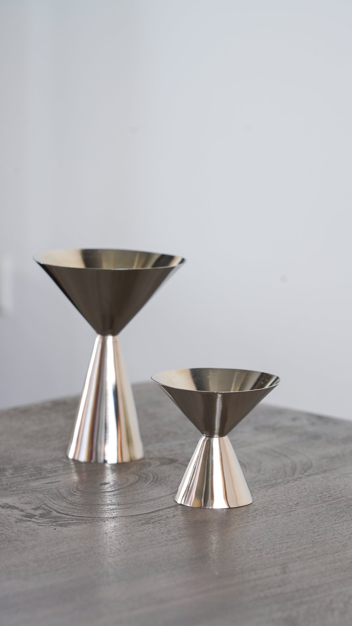 Fuji Stainless Steel Coupes, Set of 2, Tall