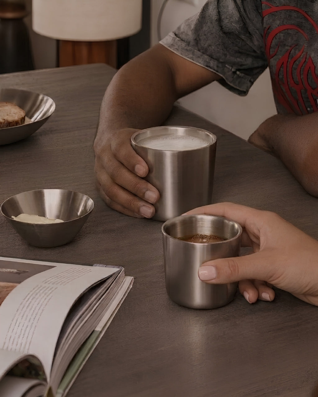Fuji Stainless Steel Latte Cup Set
