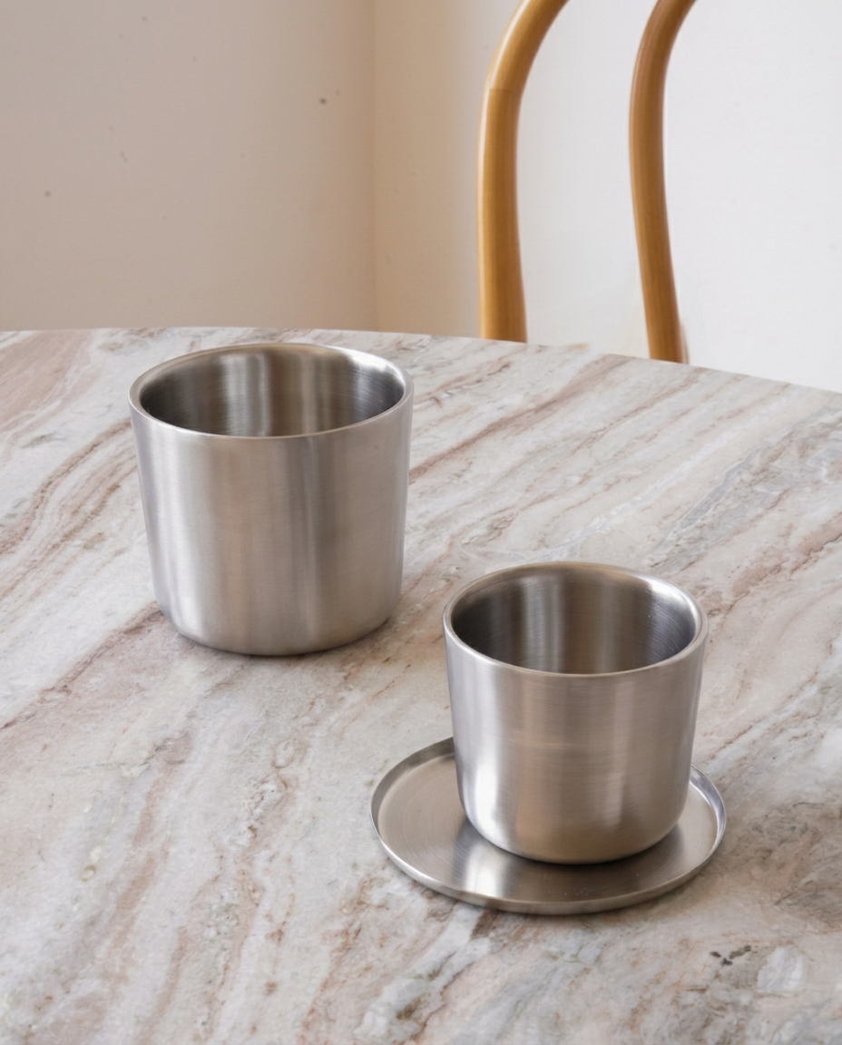 Fuji Stainless Steel Latte Cup Set
