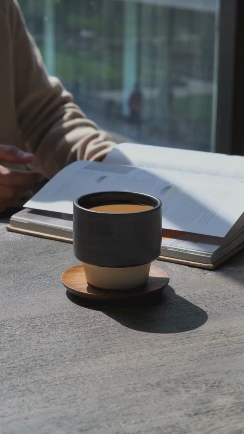 Charcoal Stackable Cups Set