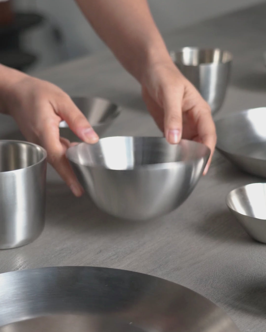 Fuji Stainless Steel Bowls, Set of 2