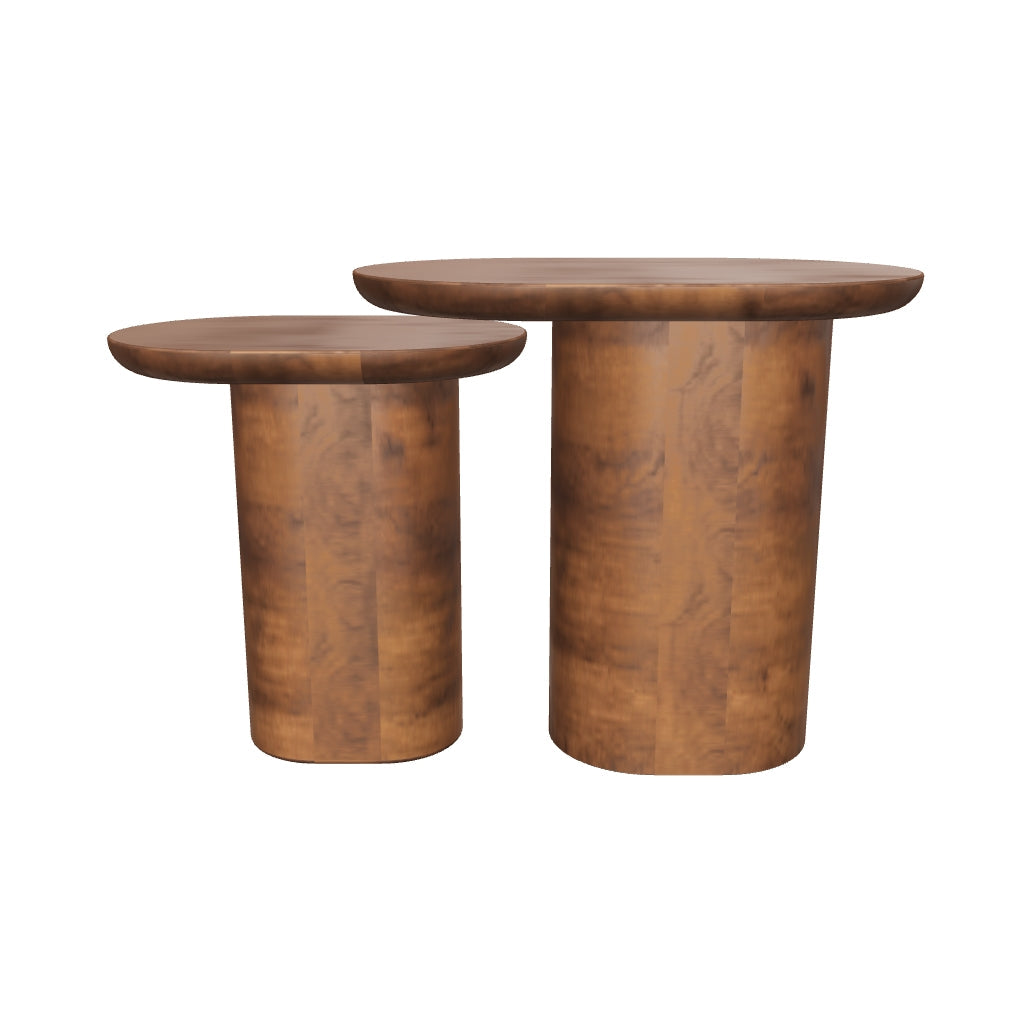 Baobab Nesting Tables, Set of 2 Coffee Brown