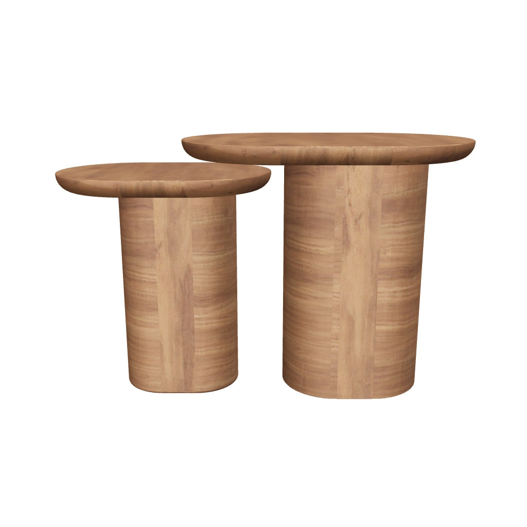 Baobab Nesting Tables, Set of 2 Coffee Brown