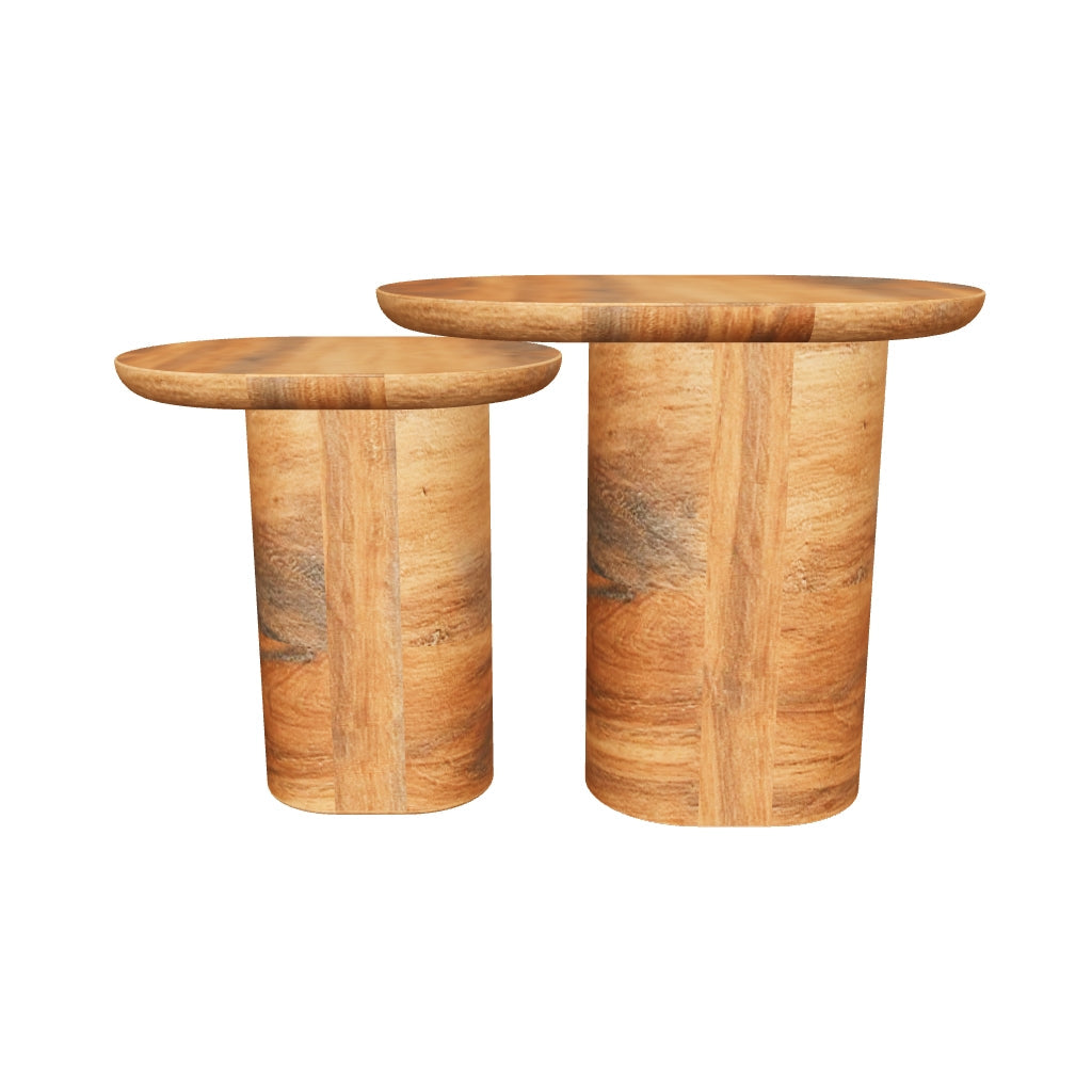 Baobab Nesting Tables, Set of 2 Coffee Brown