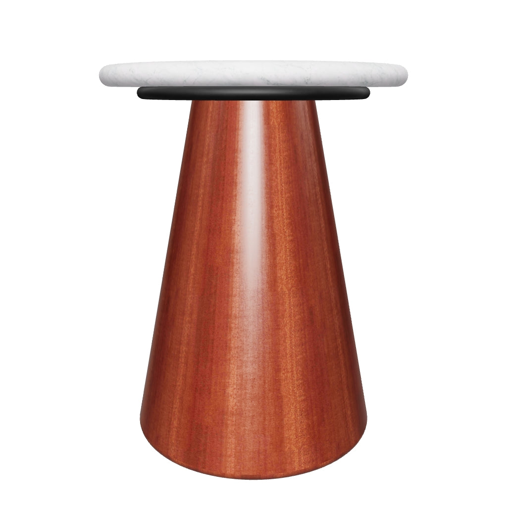 Conifer Side Table, Wood &amp; Marble