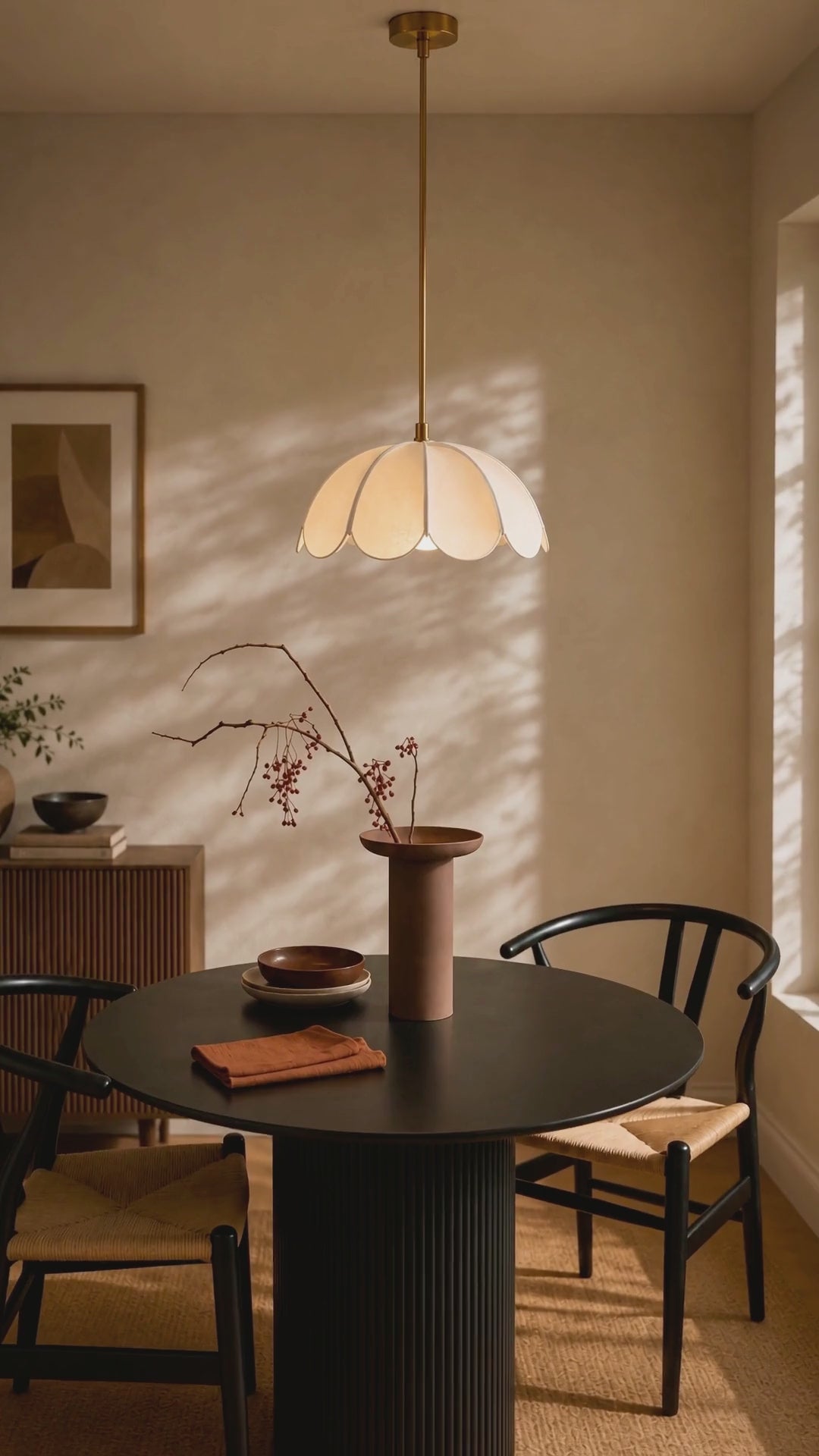 Bloom Fabric Hanging Lamp