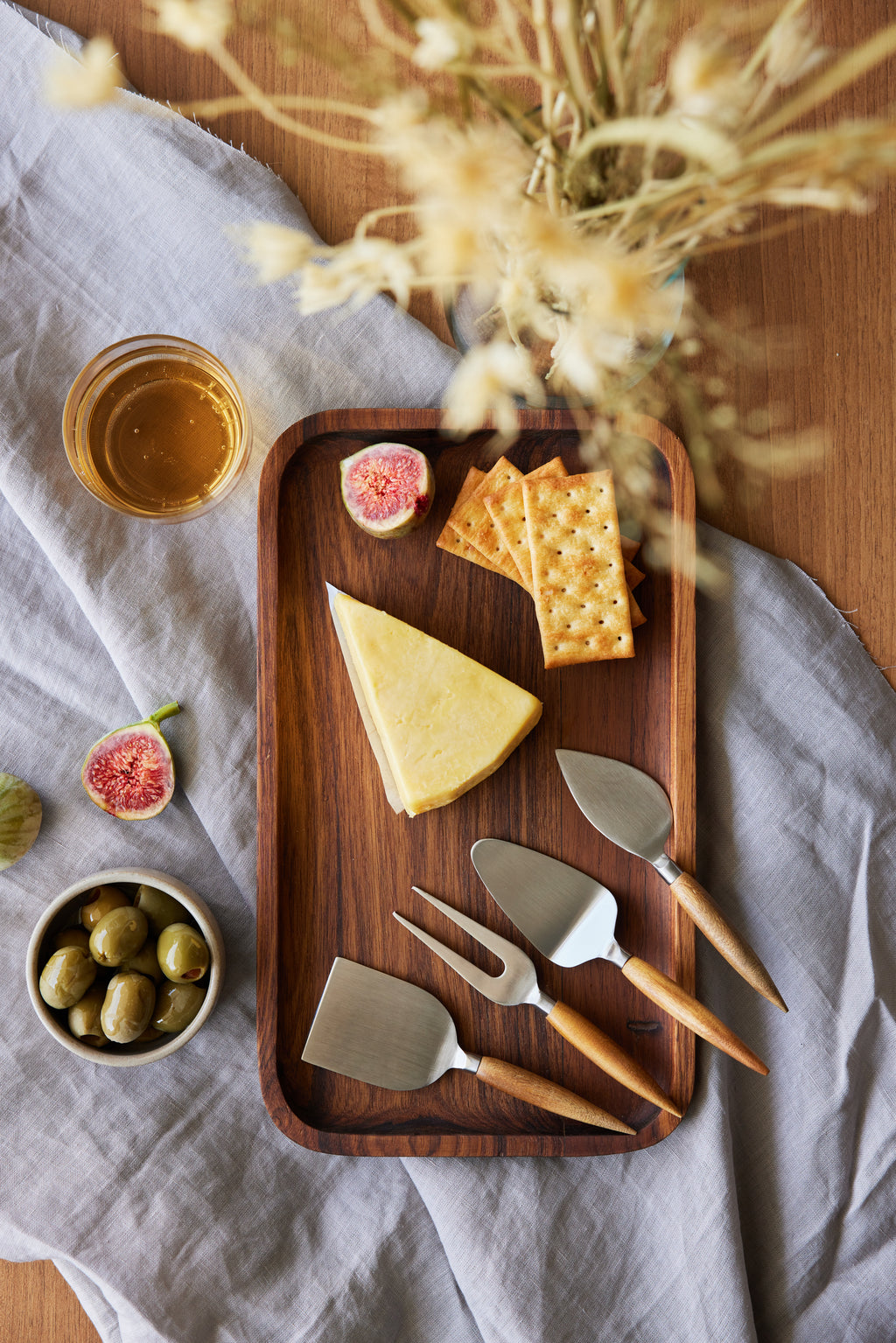 minimal teak wood serving trays 