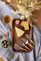 minimal teak wood serving trays 