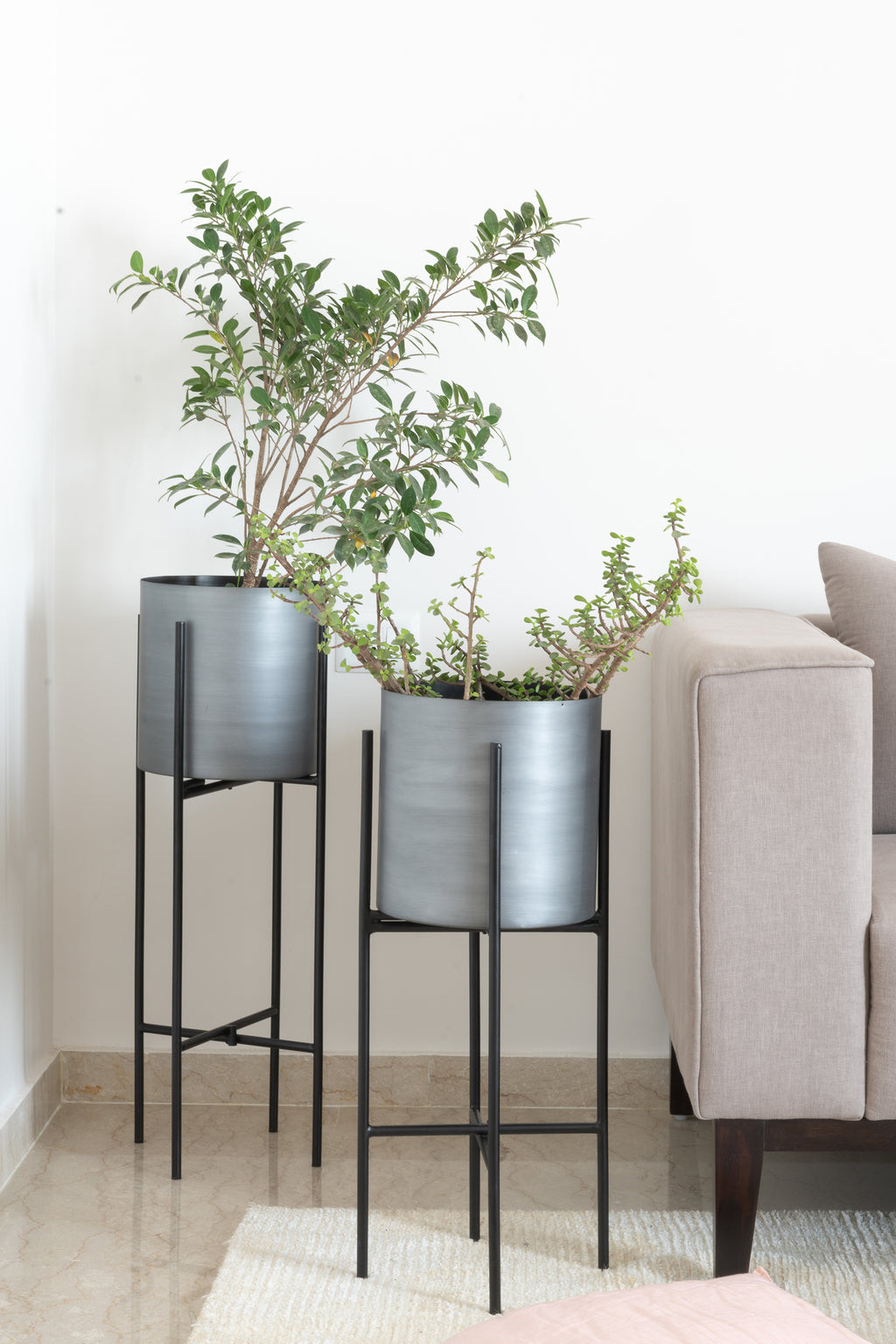 Raku Floor Indoor Planters - Fleck