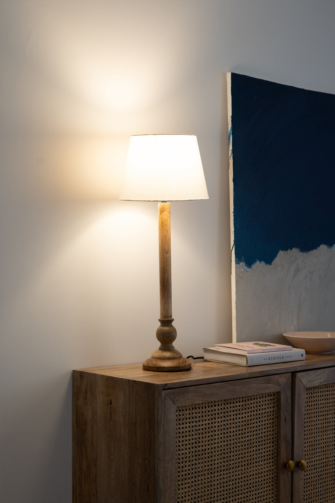 Stem Table Lamp, Natural - Fleck
