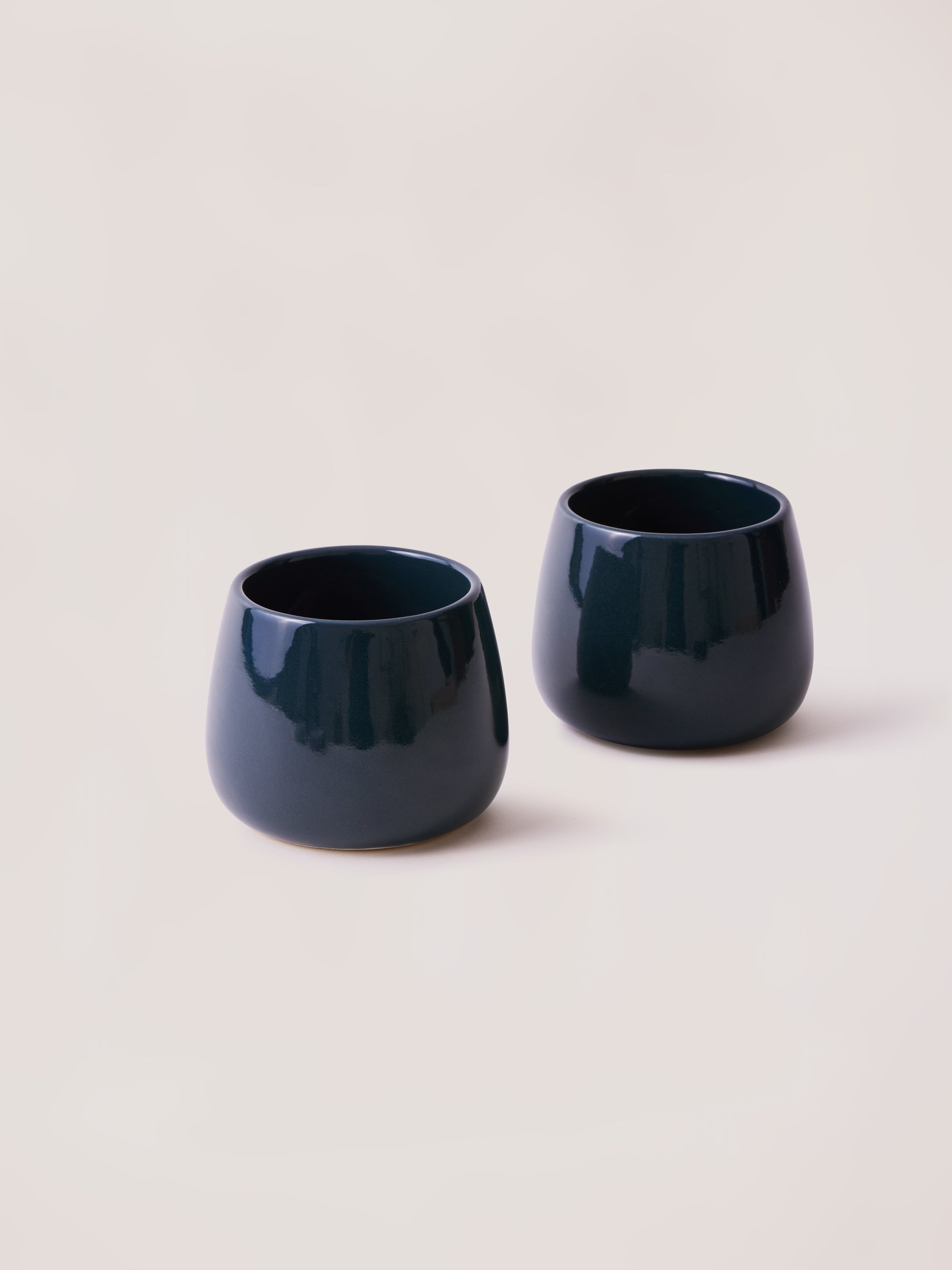 blue ceramic stoneware Cups set