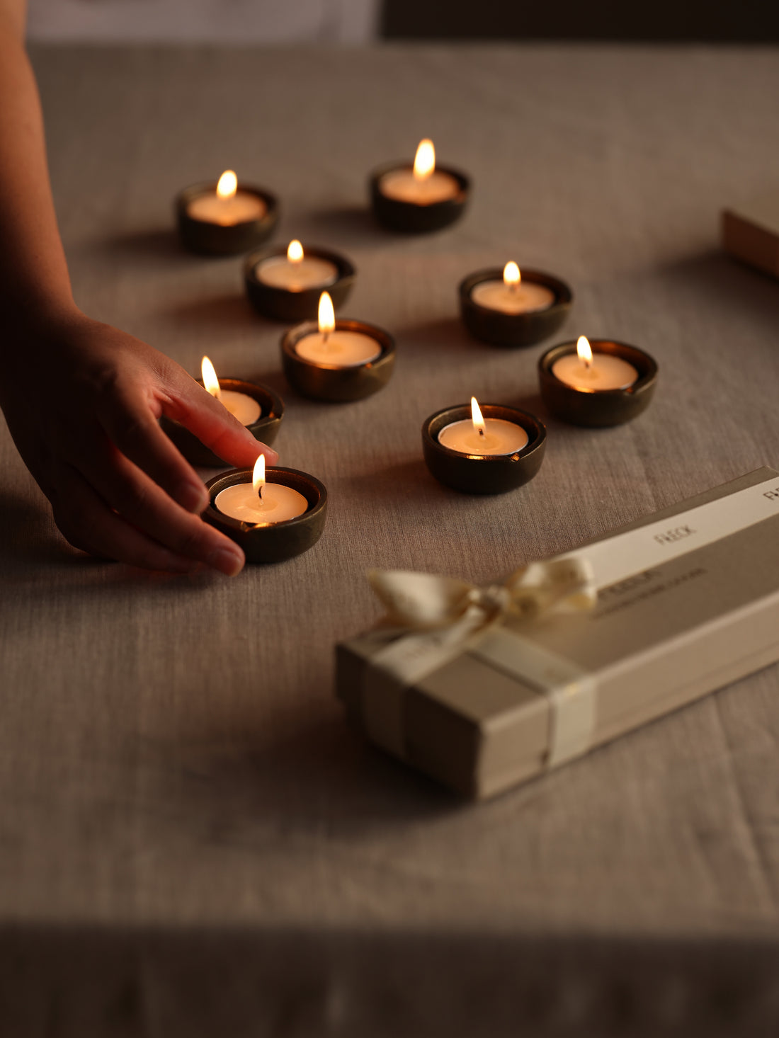 Umbra Tealight Holders, Set of 9 - Fleck
