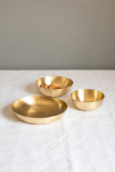 Heirloom Brass Bowls, Set of 3 - Fleck