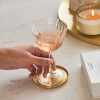 Heirloom Brass Coasters, Set of 6 - Fleck