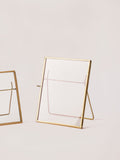 Fleck Large Photo Frames, Brass & Glass 