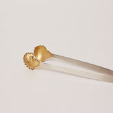 Fleck Sea Shell Brass and Steel Tongs 