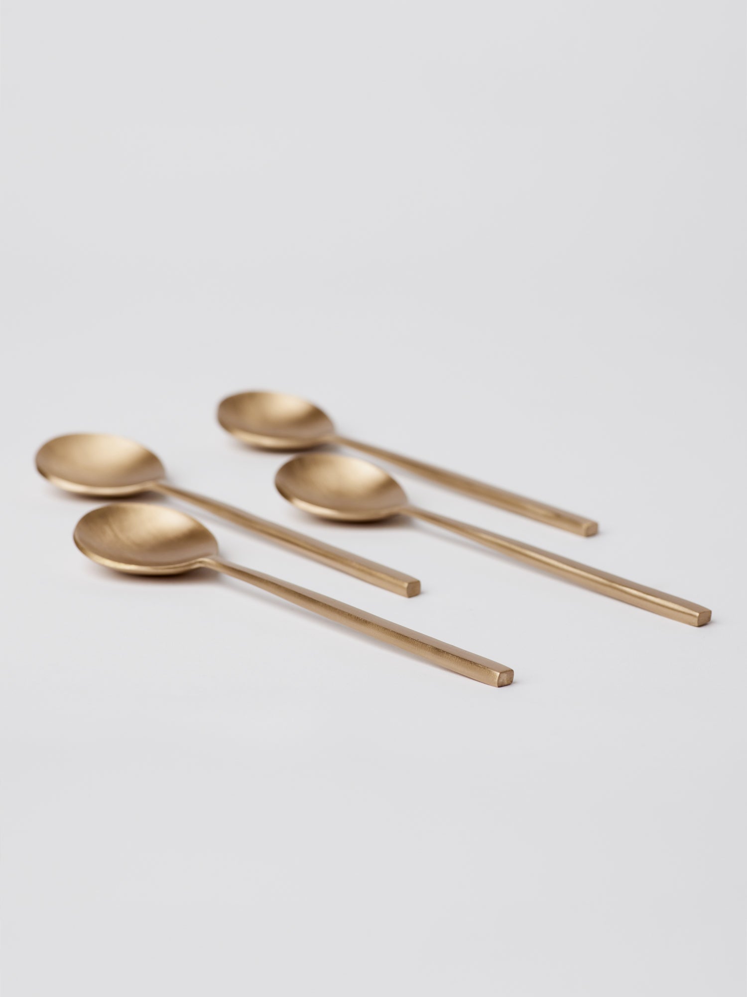 Fleck Taihi Brass Dinner Spoons Set, Champagne Gold 